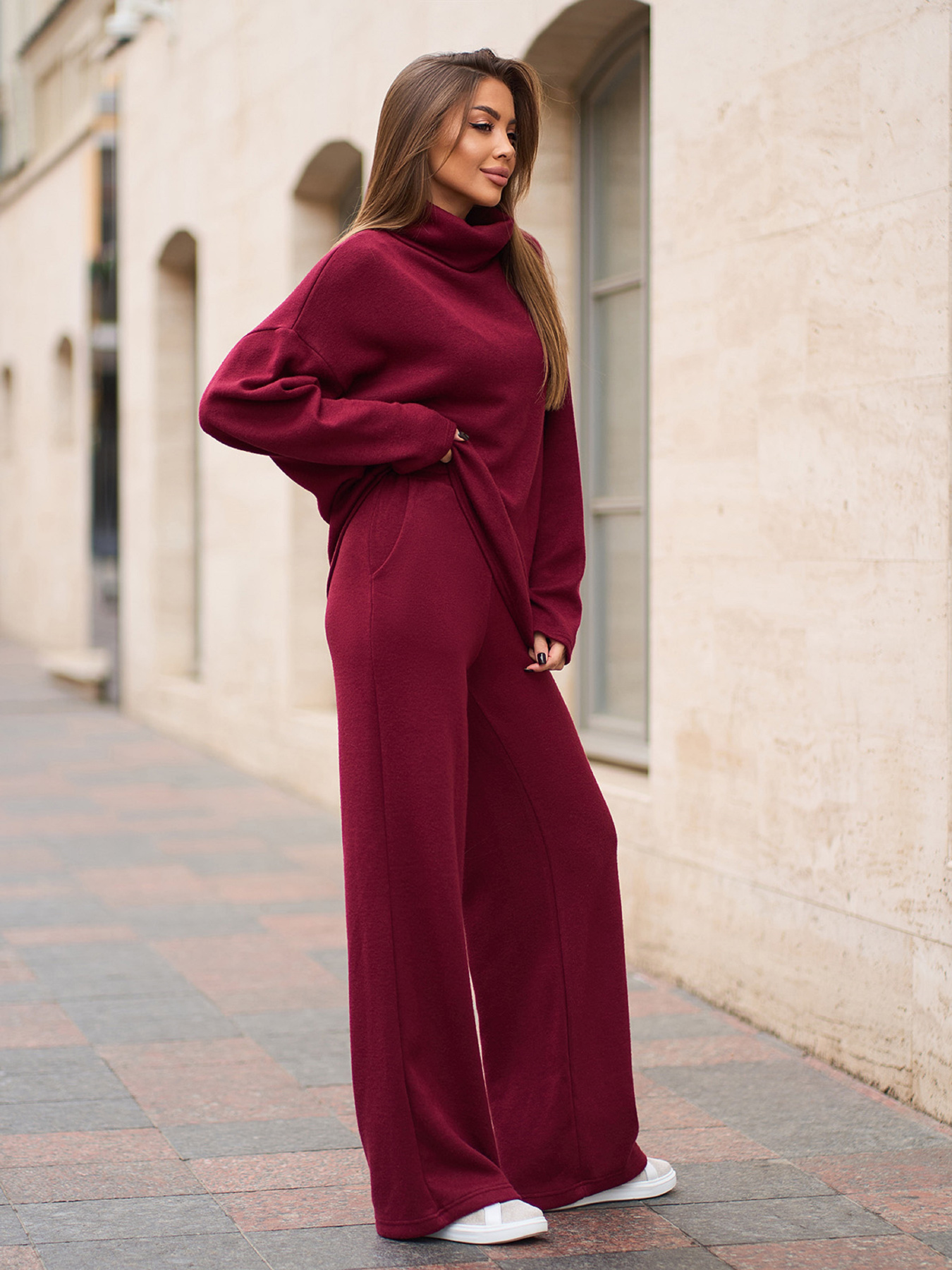 Костюм ISSA Plus модель 14820A_бордовый Фото