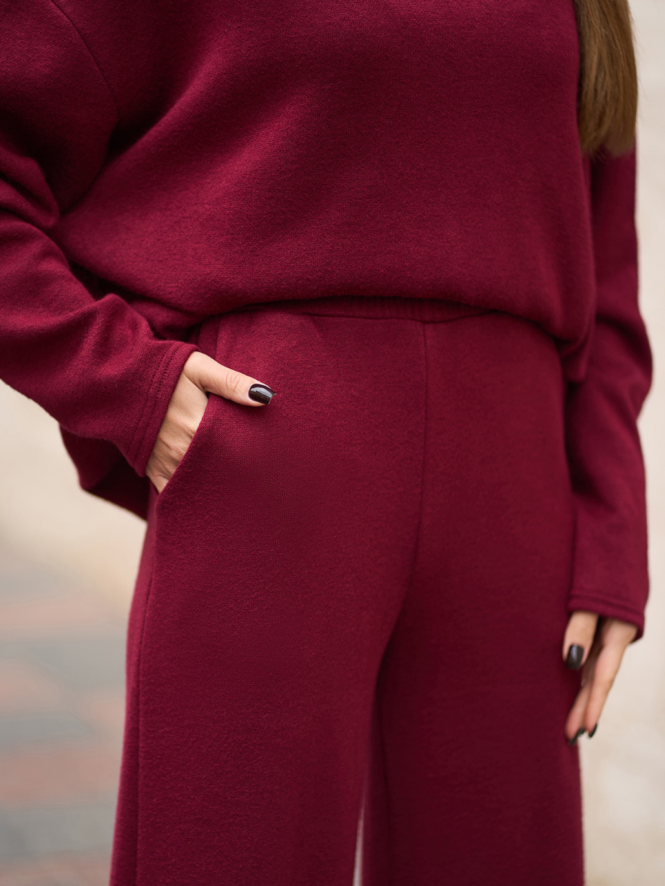 Повседневный костюм ISSA Plus модель 14820A_бордовый Фото