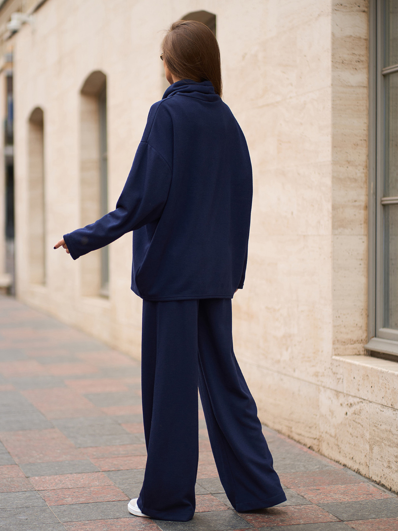 Повседневный костюм ISSA Plus модель 15358_темно-синий Фото