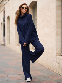 Повседневный костюм ISSA Plus модель 15358_темно-синий Фото