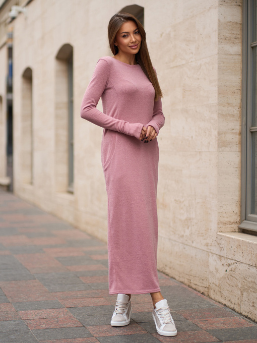 Сукня максі ISSA Plus модель 15362_розовый Фото