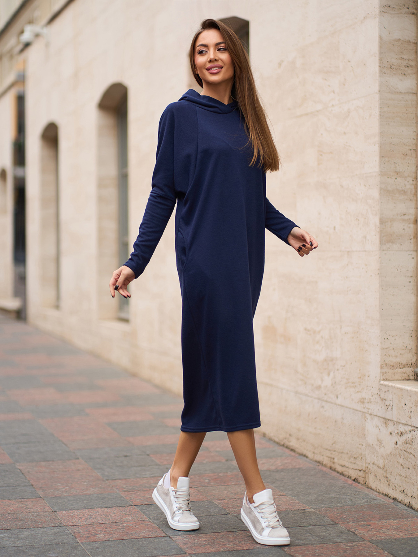 Сукня міді ISSA Plus модель 15364_темно-синий Фото