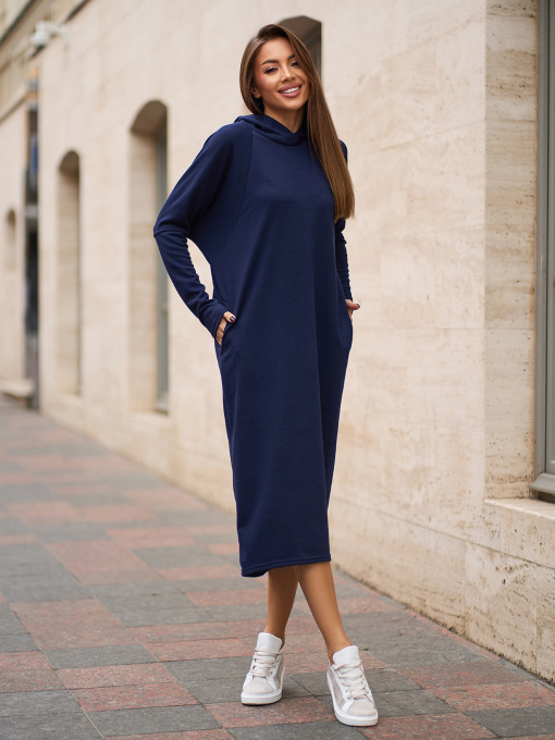 Платье миди ISSA Plus модель 15364_темно-синий Фото