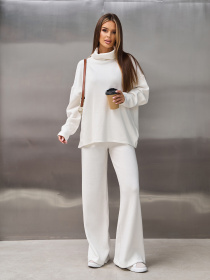 Повседневный костюм ISSA Plus модель 15365_молочный Фото