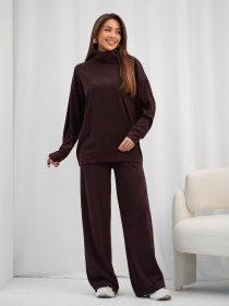 Повседневный костюм ISSA Plus модель 15365_темно-коричневый Фото