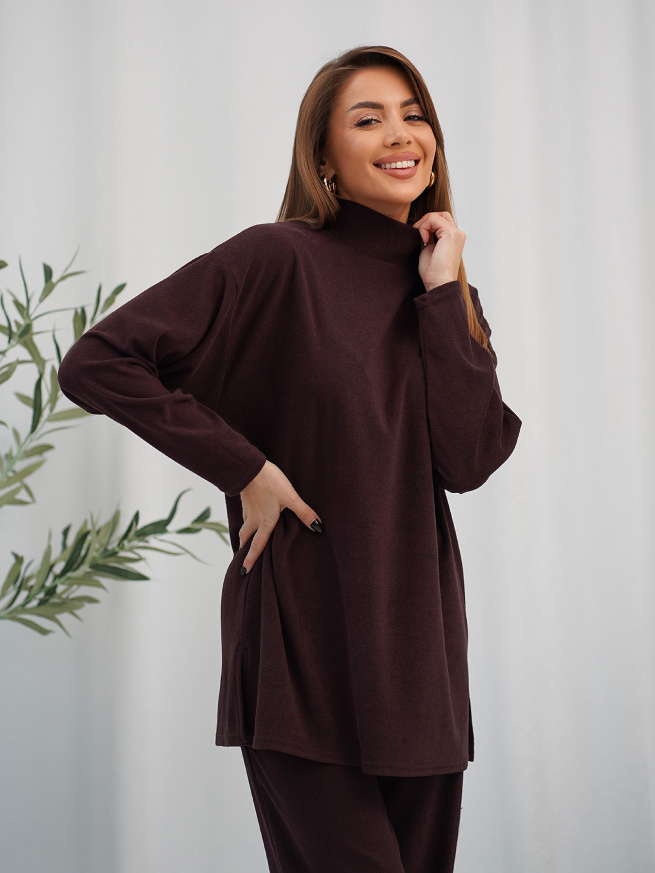 Костюм ISSA Plus модель 15309A_темно-коричневый Фото