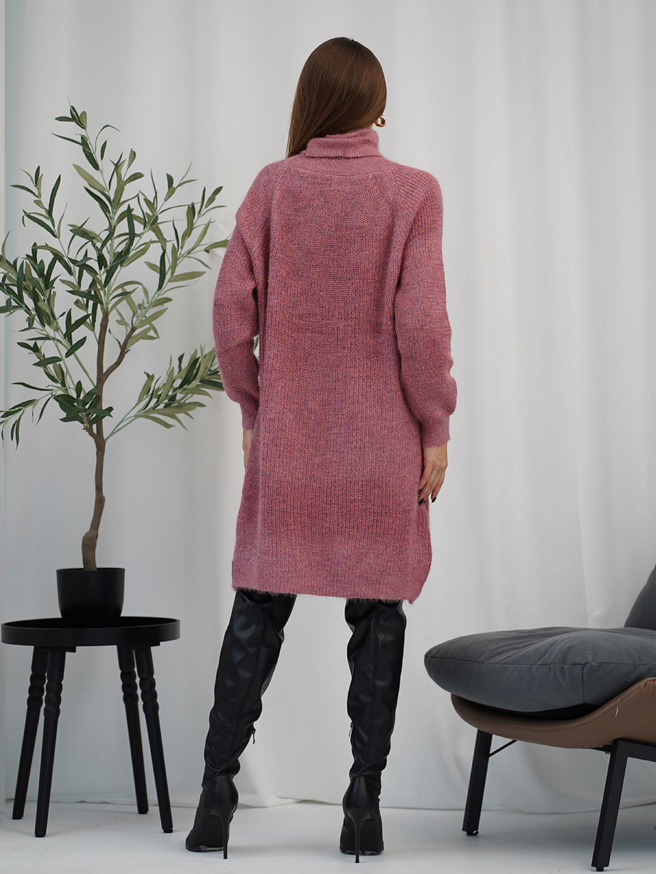 Сукня міні ISSA Plus модель WN19-98_темно-розовый Фото