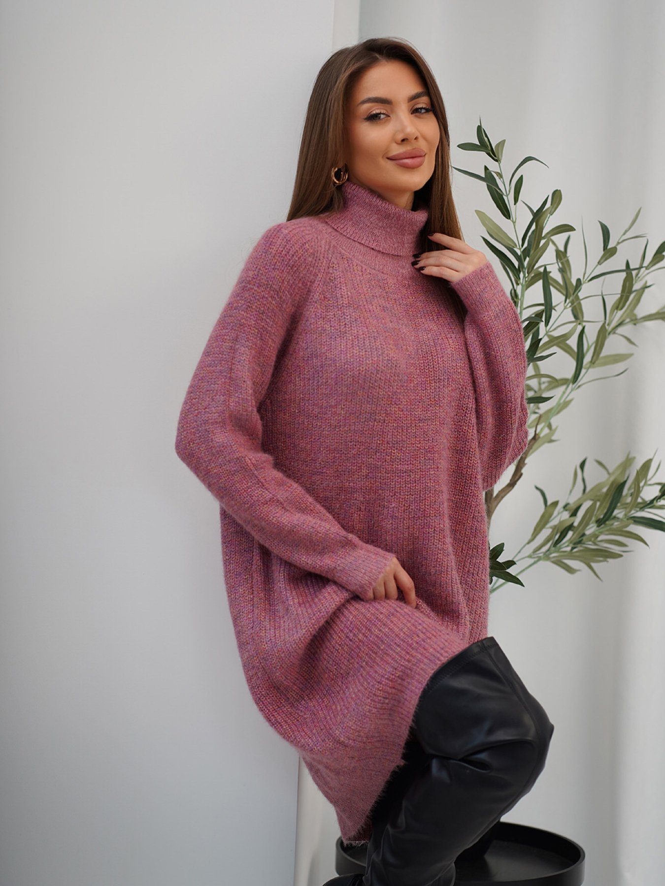 Сукня міні ISSA Plus модель WN19-98_темно-розовый Фото