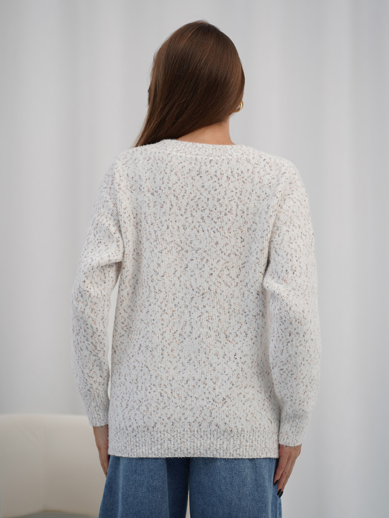 Свитер ISSA Plus модель WN20-716_светло-бежевый Фото