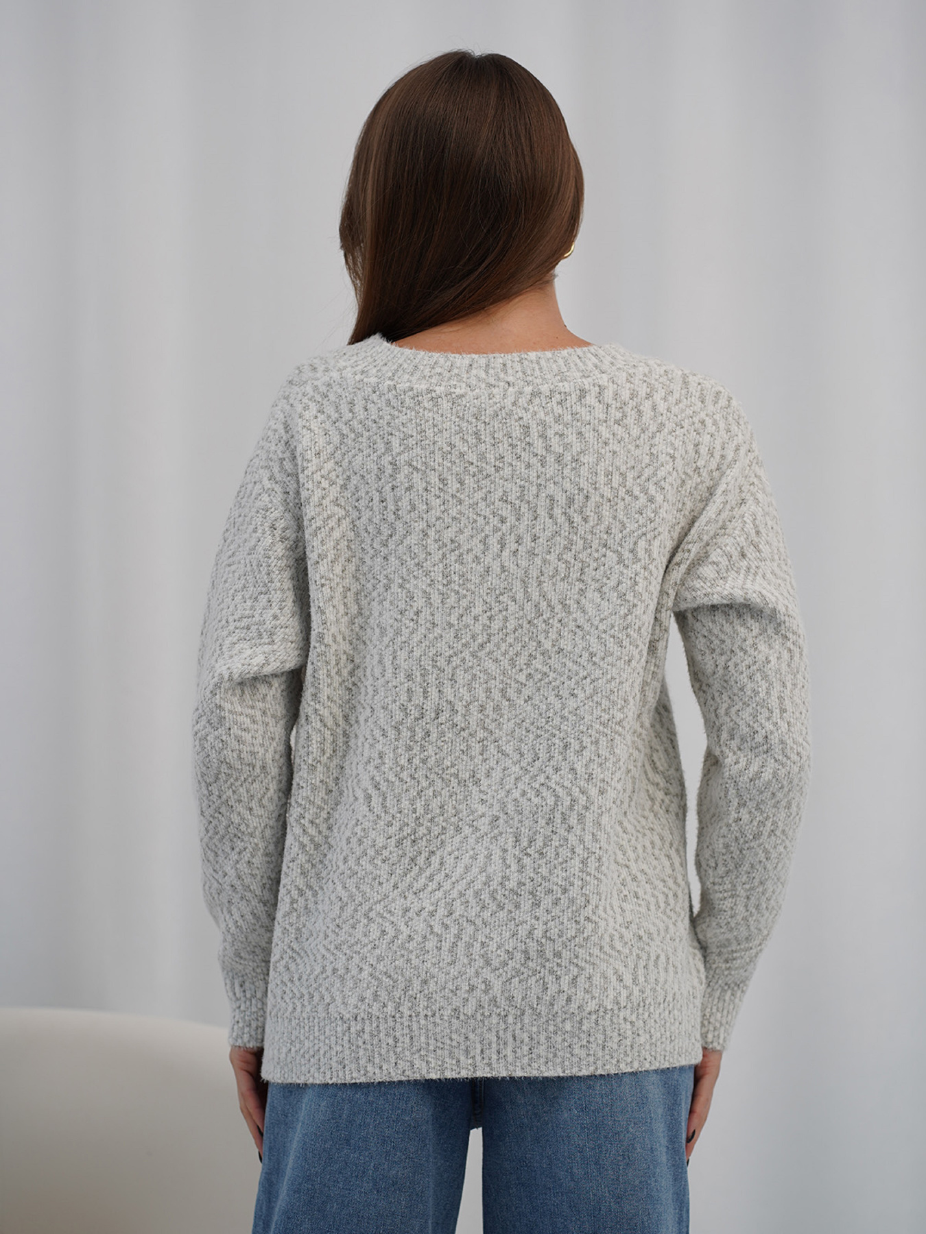 Светр ISSA Plus модель WN20-716_серый Светр ISSA Plus модель WN20-716_серый Фото