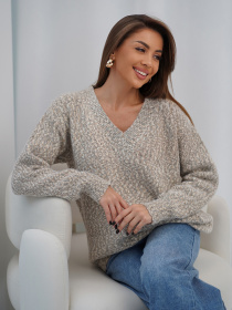 Свитер ISSA Plus модель WN20-716_коричневый Фото