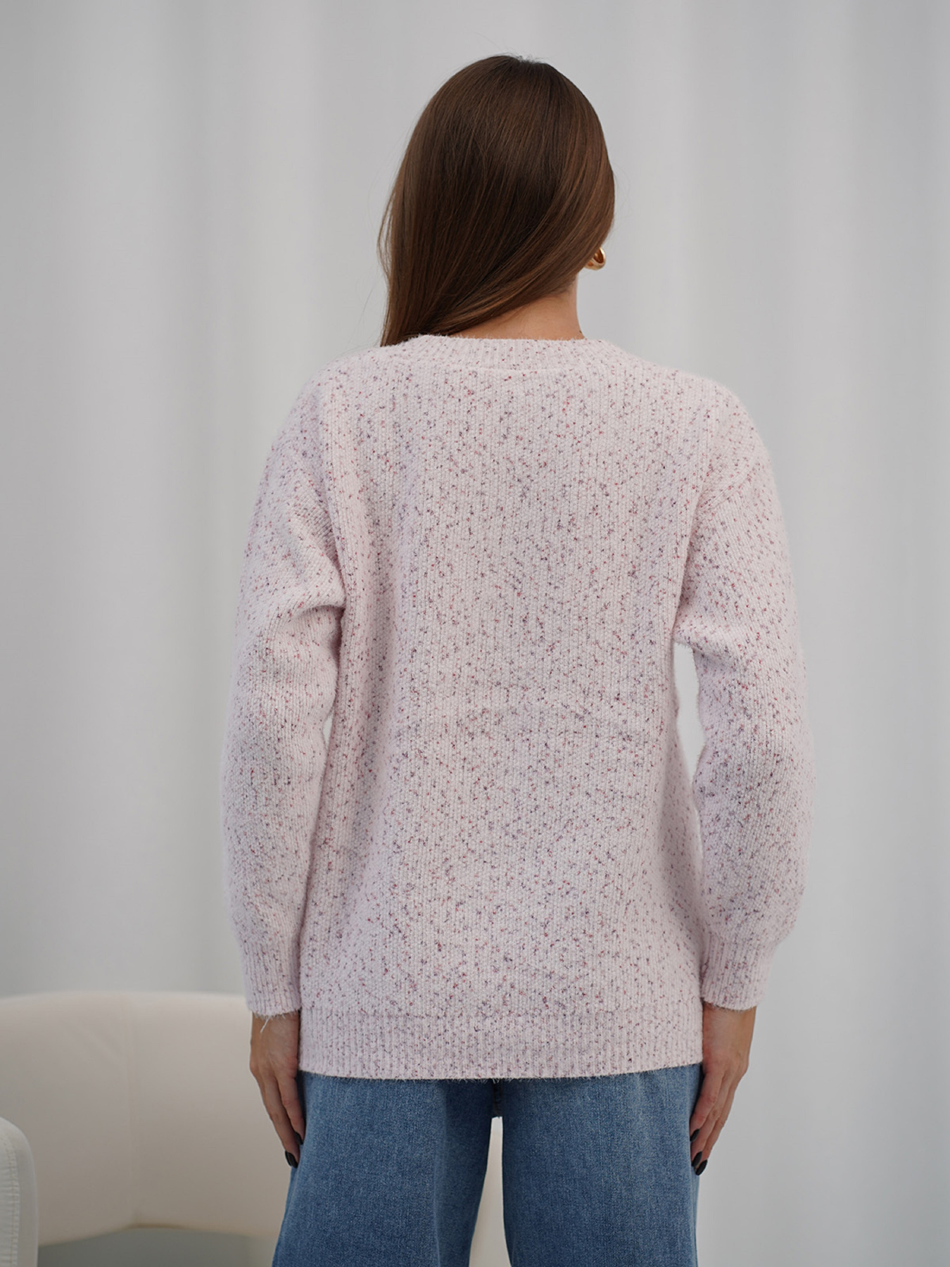 Свитер ISSA Plus модель WN20-716_розовый Фото