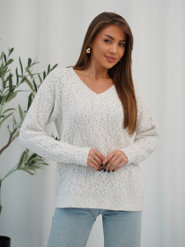 Свитер ISSA Plus модель WN20-716_молочный Фото