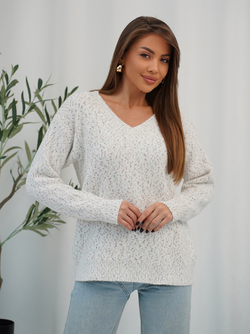 Свитер ISSA Plus модель WN20-716_молочный Фото