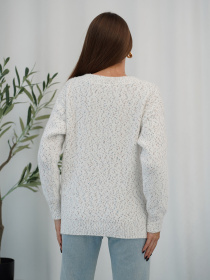 Свитер ISSA Plus модель WN20-716_молочный Свитер ISSA Plus модель WN20-716_молочный Фото