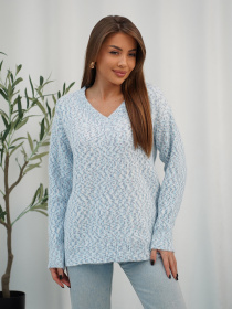 Свитер ISSA Plus модель WN20-716_голубой Фото