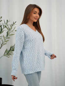 Светр ISSA Plus модель WN20-716_голубой Светр ISSA Plus модель WN20-716_голубой Фото