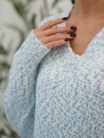 Светр ISSA Plus модель WN20-716_голубой Светр ISSA Plus модель WN20-716_голубой Фото