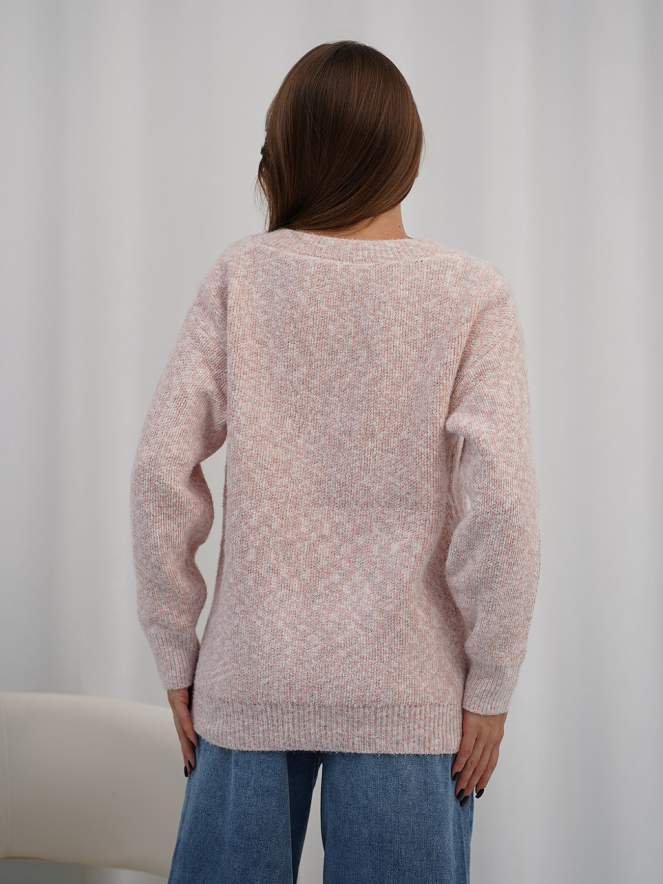 Светр ISSA Plus модель WN20-716_персиковый Фото