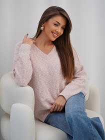 Светр ISSA Plus модель WN20-716_персиковый Фото