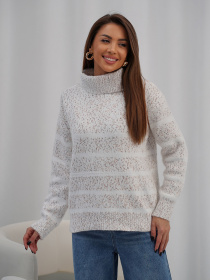 Свитер ISSA Plus модель WN20-718_светло-бежевый Фото