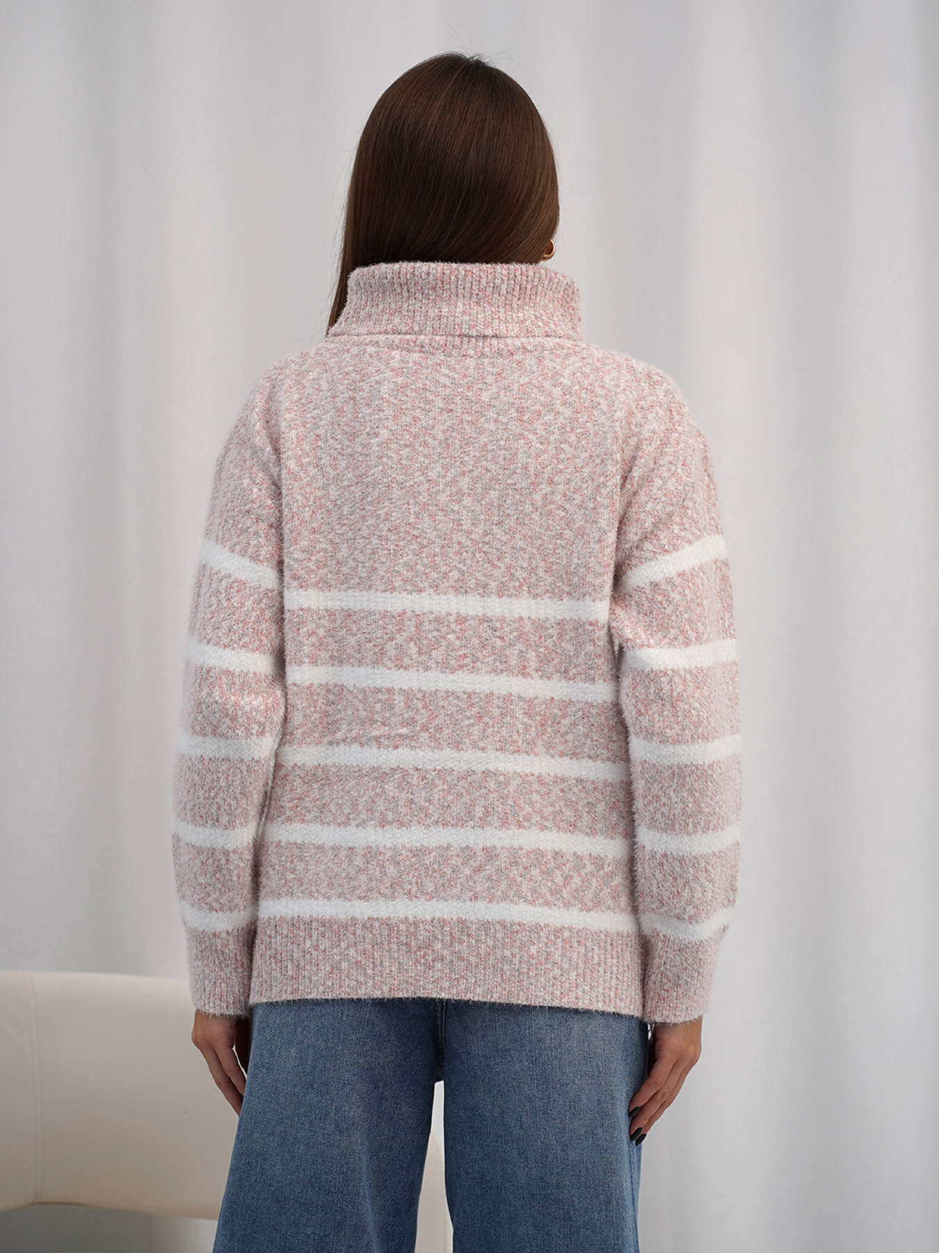 Свитер ISSA Plus модель WN20-718_персиковый Фото