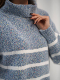 Свитер ISSA Plus модель WN20-718_синий Фото