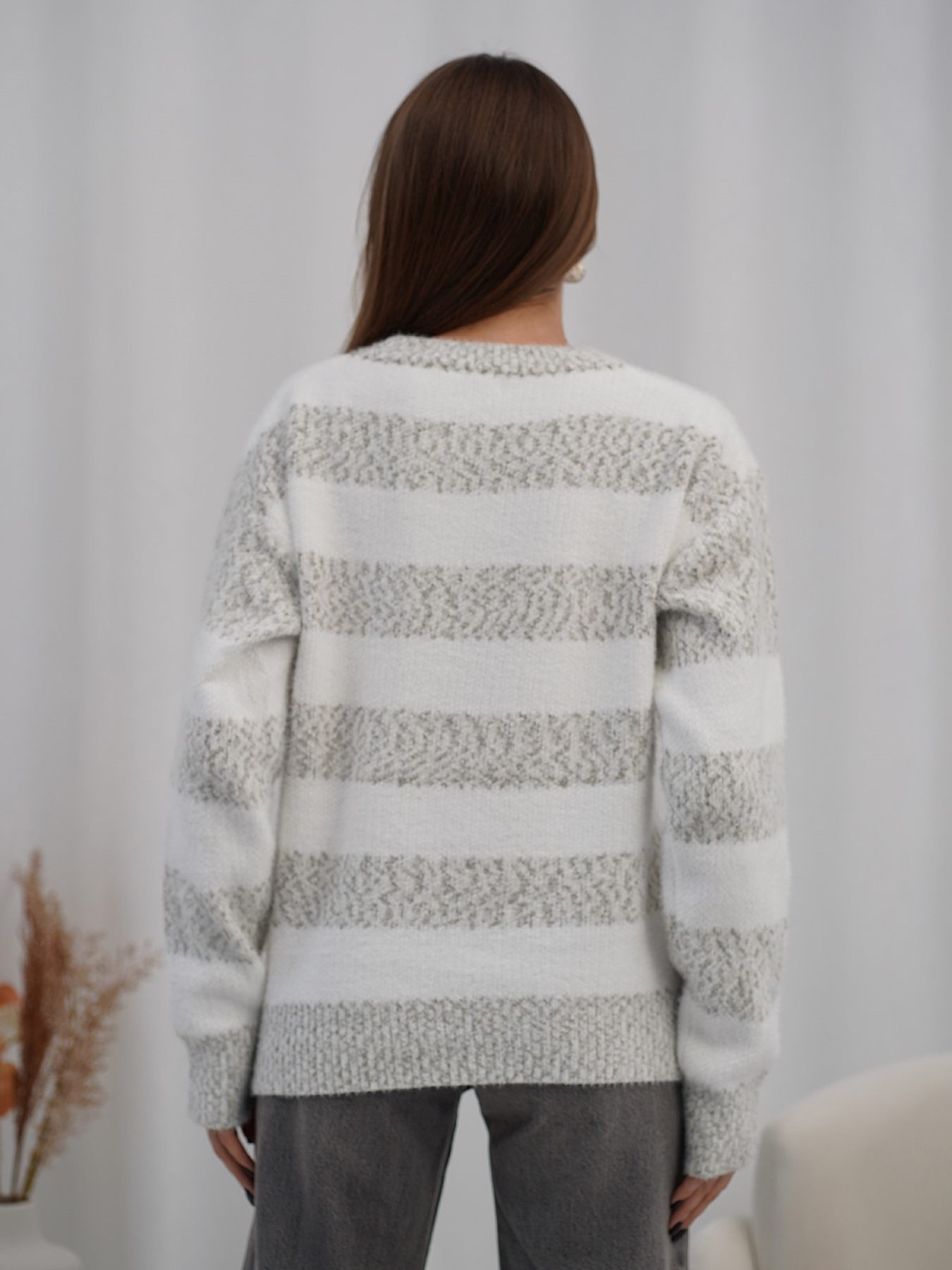 Джемпер ISSA Plus модель WN20-719_серый Фото