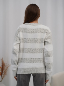 Джемпер ISSA Plus модель WN20-719_серый Фото