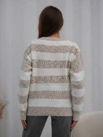 Джемпер ISSA Plus модель WN20-719_коричневый Фото