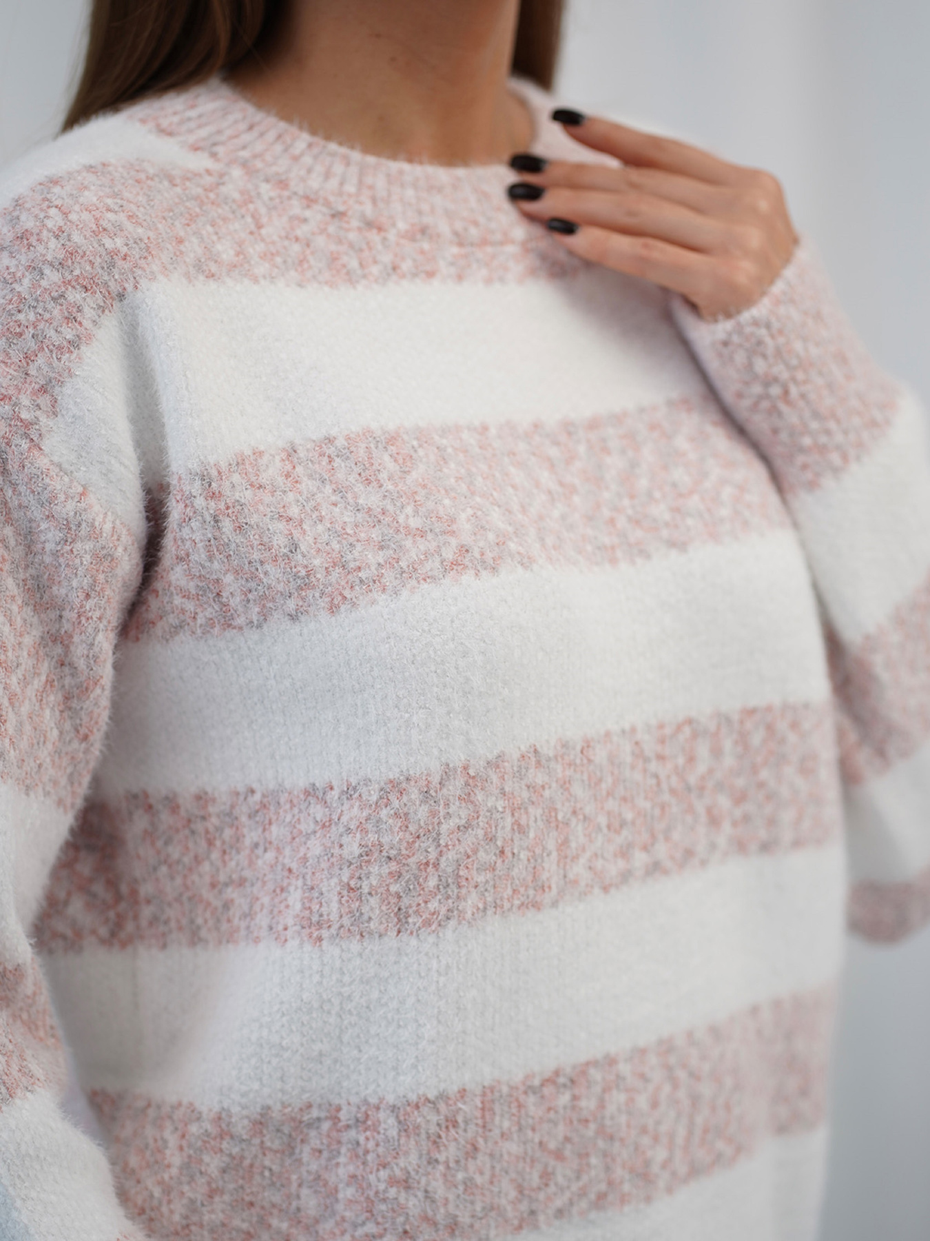 Джемпер ISSA Plus модель WN20-719_персиковый Фото