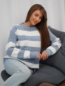 Джемпер ISSA Plus модель WN20-719_синий Фото