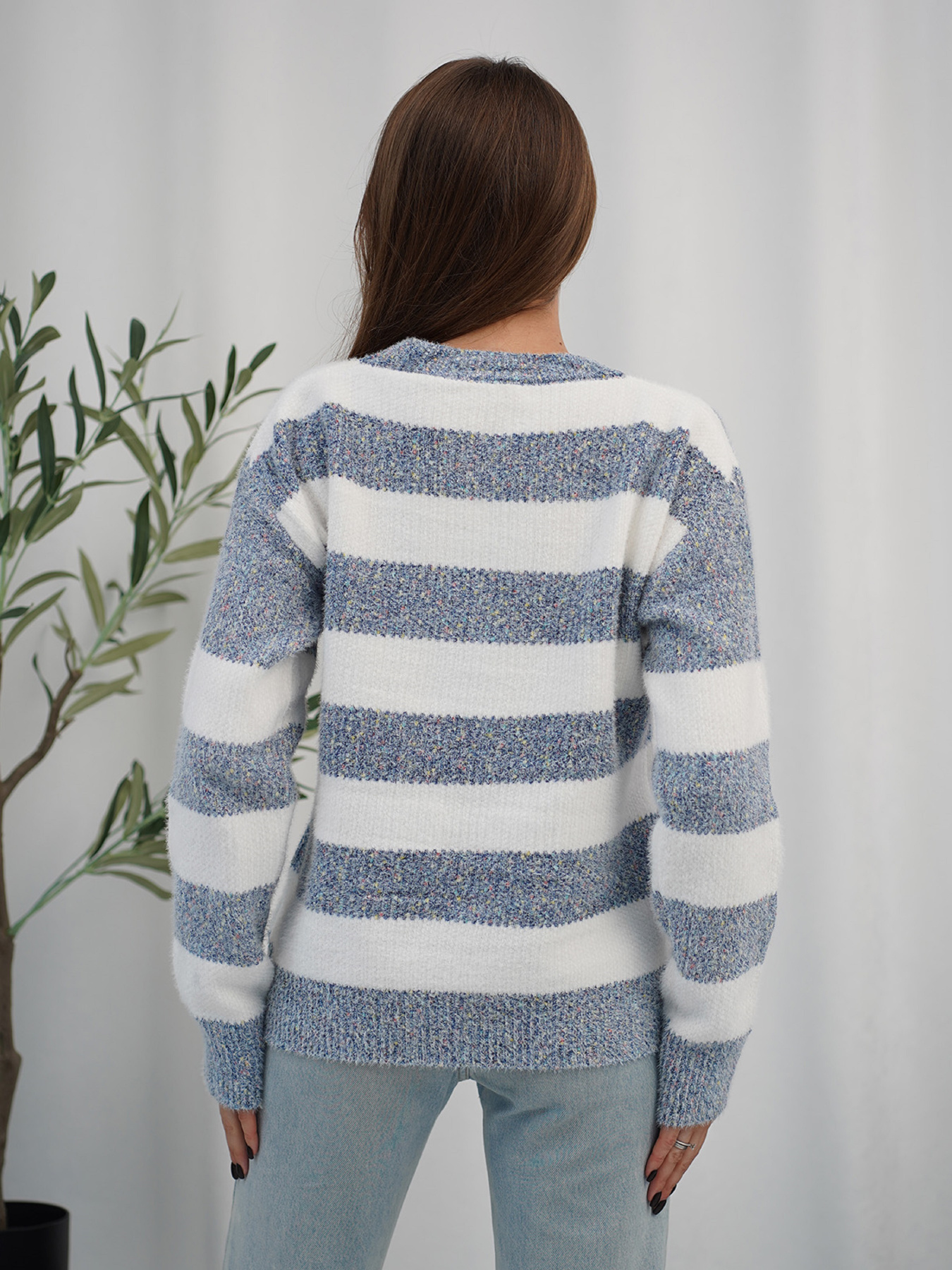 Джемпер ISSA Plus модель WN20-719_синий Фото