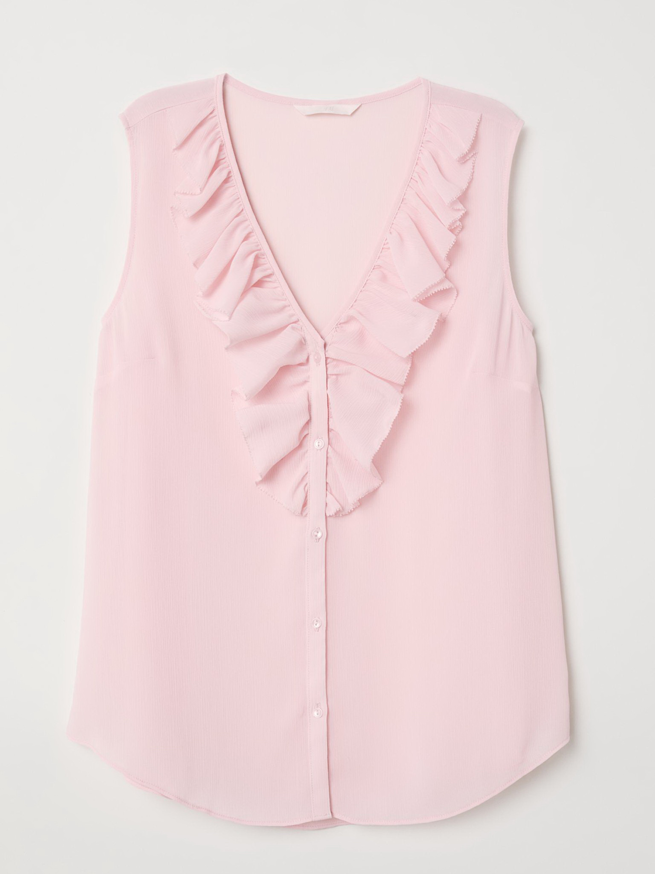 Блуза H&M модель 6523678RP21_Светло-розовый Фото