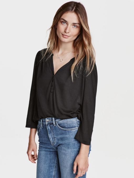 Блуза H&M модель PS3080615RP4_черный Фото