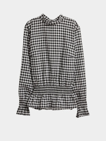 Блуза H&M модель 5481566RP12_черно-белая клетка Фото