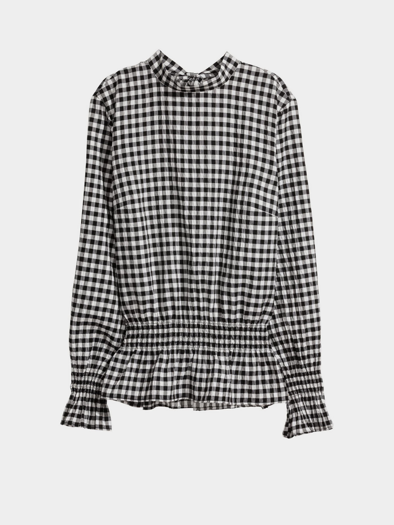 Блуза H&M модель 5481566RP12_черно-белая клетка Фото