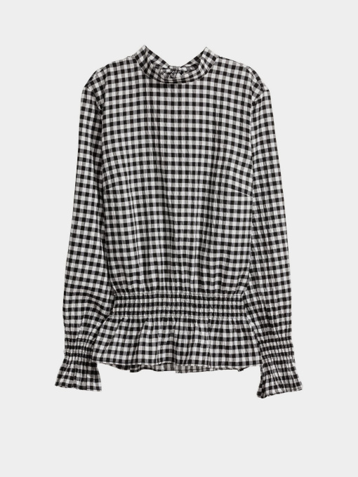 Блуза H&M модель 5481566RP12_черно-белая клетка Фото
