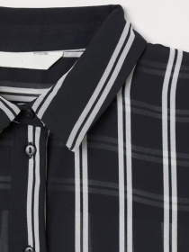 Блуза H&M модель 6970509sm_черный белая полоска Фото