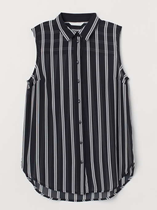 Блуза H&M модель 6970509sm_черный белая полоска Фото