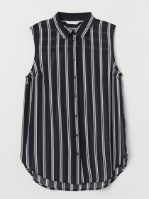 Блуза H&M модель 6970509sm_черный белая полоска Фото
