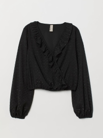Блуза H&M модель 7150519sm_черный блестки Фото