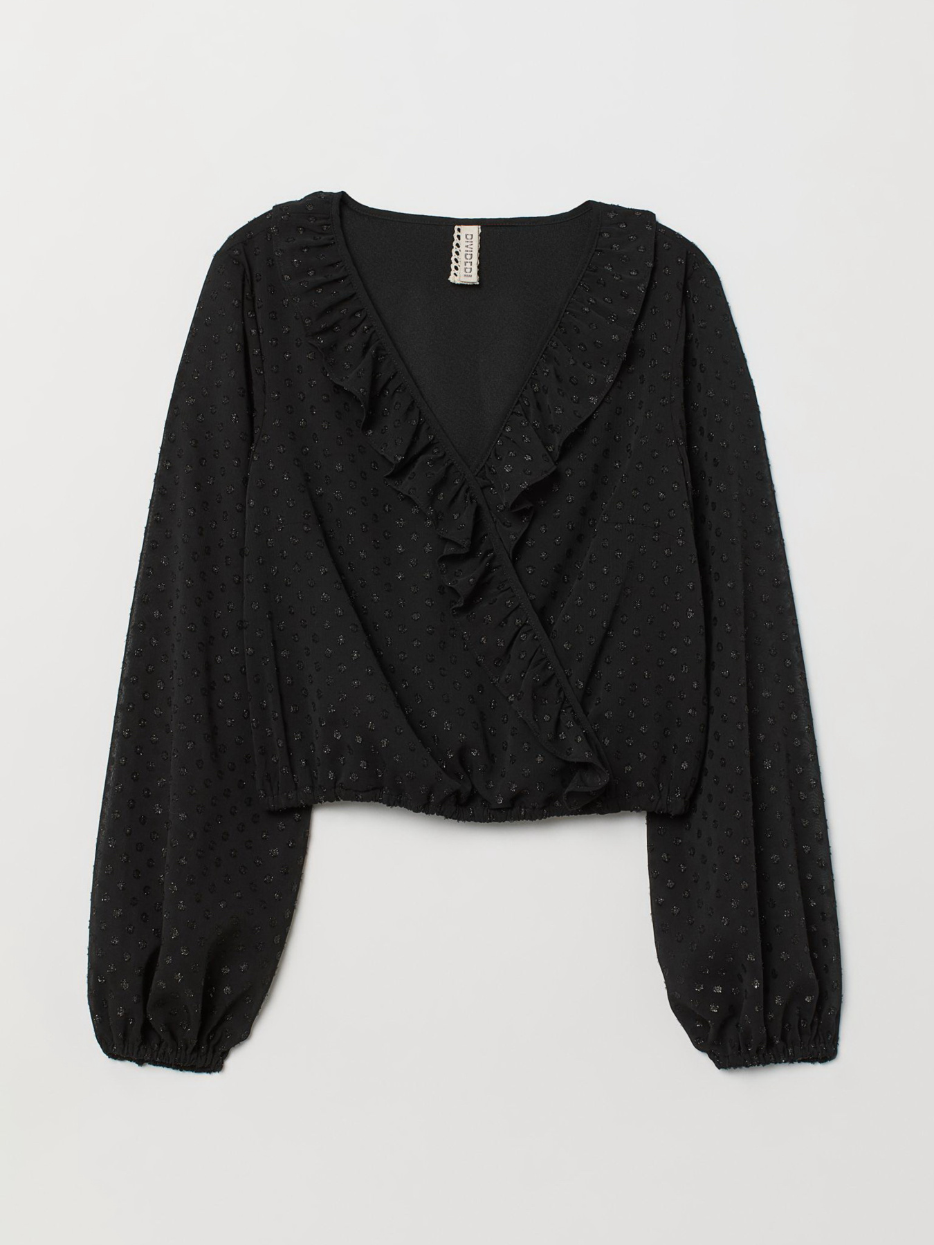 Блуза H&M модель 7150519sm_черный блестки Фото