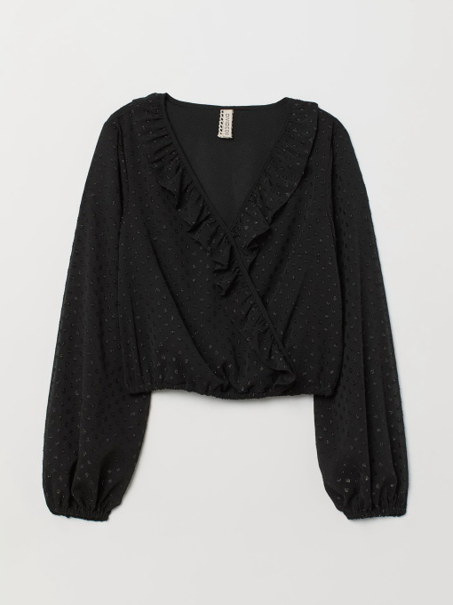 Блуза H&M модель 7150519sm_черный блестки Фото