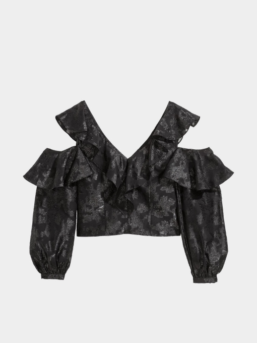 Блуза H&M модель 5710486RP3_Черный Фото