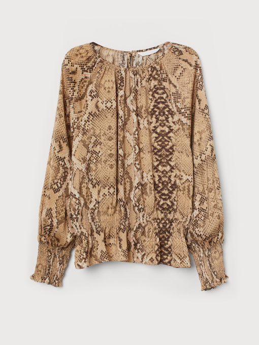 Блуза H&M модель 7893090sm_бежевый кожа питона Фото