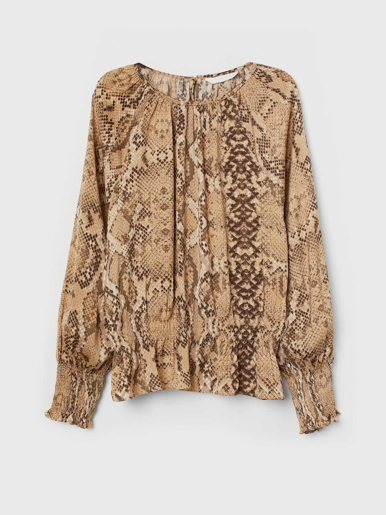 Блуза H&M модель 7893090sm_бежевый кожа питона Фото