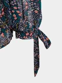 Блуза H&M модель 5497066RP11_темно-синий в цветы Фото