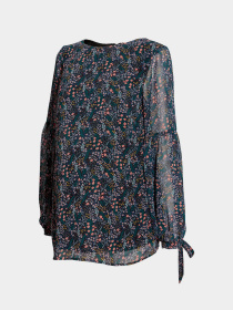 Блуза H&M модель 5497066RP11_темно-синий в цветы Фото