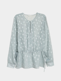 Блуза H&M модель 5354556RP1_бирюзовый приглушенный Фото